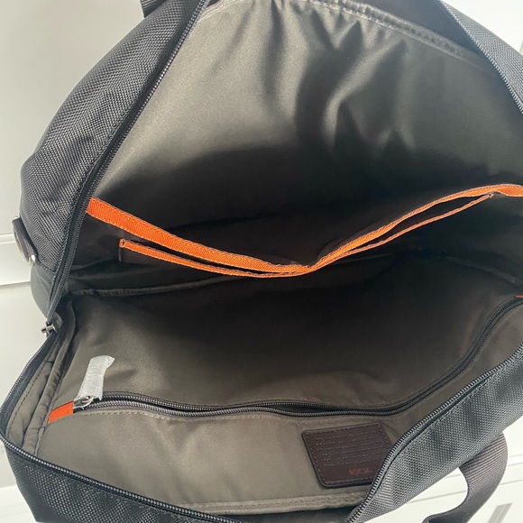 Tumi NWOT Alpha Black/Brown Ballistic Nylon Briefcase - Picture 12 of 12